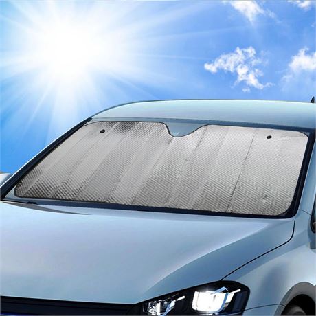 BDK Single Bubble Front Windshield Shade Window Shade- Accordion Folding Auto