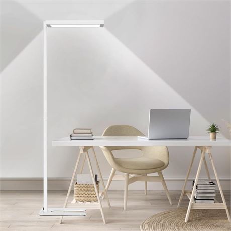 76" LED Floor Lamp,100W White Modern Free-Standing Lamp,10000LM Dimmable