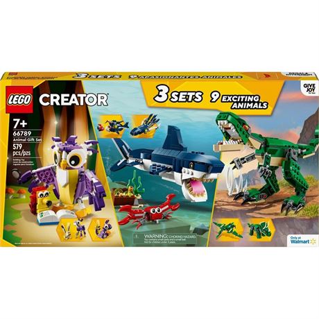 LEGO 66789 Creator Animal Gift Set, Build and Rebuild 9 Exciting Animal Toys in