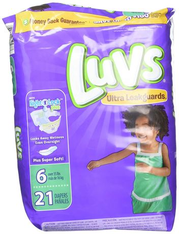 Luvs Stage 7 Disposable Diaper, 18 Ct