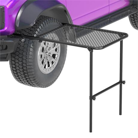 YTJ Tire Table for Camping, Portable Foldable Steel Camping Lightweight Table,