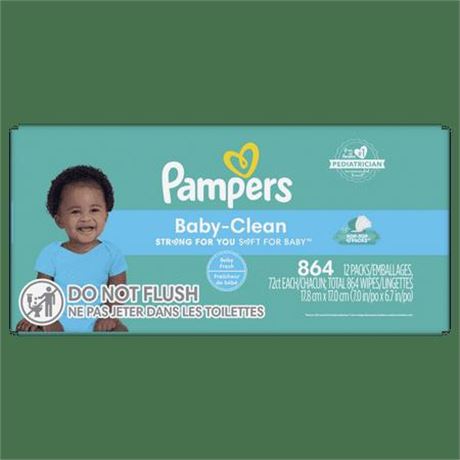 Pampers Baby Clean Fresh Scented Baby Wipes - 864ct