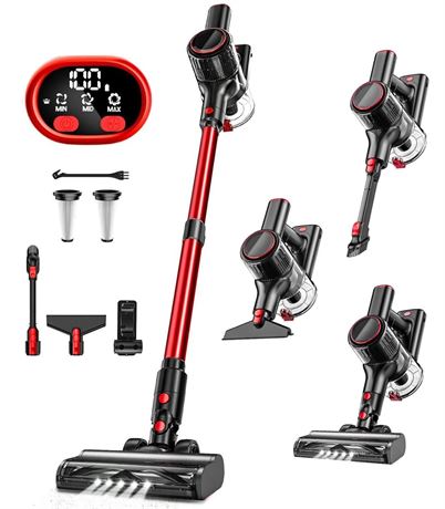 VOKENE Cordless Vacuum Cleaner, 33Kpa Vacuum Cleaners for Home, 8-in-1
