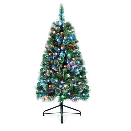 4FT Pre-Lit Artificial Christmas Tree for Home,Lobby,Office,Party Decoration