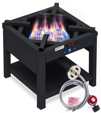 ARC Single Burner Propane Stove, 200,000BTU Cast Iron High Pressure Outdoor