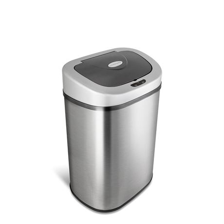 NINESTARS Automatic Touchless Infrared Motion Sensor Trash Can with Stainless