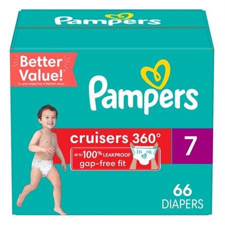 Pampers Cruisers 360 Diapers Size 7  66 Count (Select for More Options)