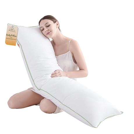 100% Breathable Cotton Cover Body Pillow for Adult Cooling Weighted Body