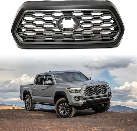 TRD Pro Style Grille for Toyota Tacoma 2016–2022 – Matte Black