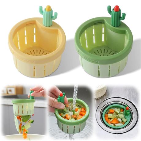 2PCS Cactus Sink Strainer, Cactus Kitchen Sink Drain Strainer, Kitchen Sink