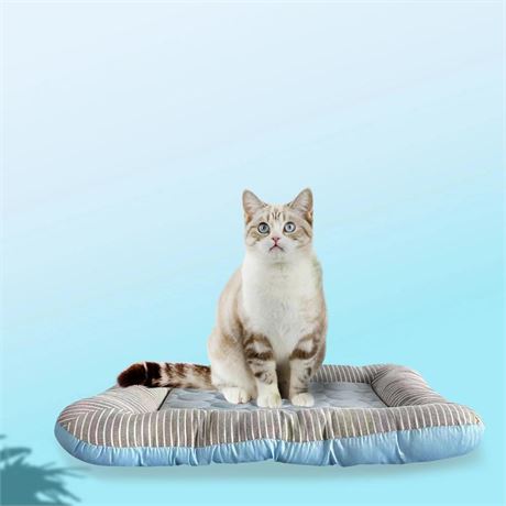 Summer Pet Self Cooling Pad Washable Sleeping Blanket- No Need to Freeze Or