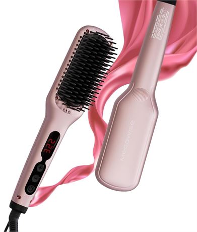 MegaWise Hair Straightener Brush KL1025-2-in-1 Ionic Hair Straightening &