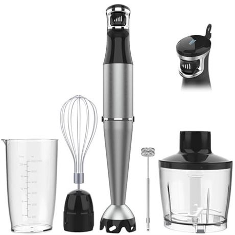 Corded Hand Blender 1100W  5 in 1 Stick Blender  Emulsion Blender with Chopper