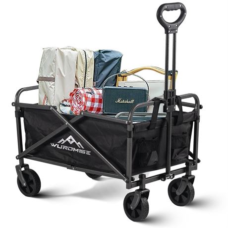 Beach Wagon - Wagon Cart with Wheels Foldable, Heavy Duty Garden Cart with