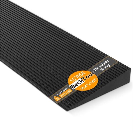 1.5'' Rise Threshold Ramp for Doorways, 2204 LBS Capacity Rubber Threshold