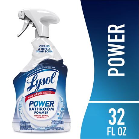Lysol Power Foaming Bathroom Cleaner, Multipurpose Cleaner & Disinfectant