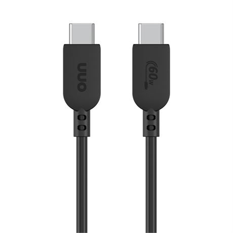 onn 6ft USB-C to USB-C Charging Cable, USB-IF Certified, Fast Charging, Black -