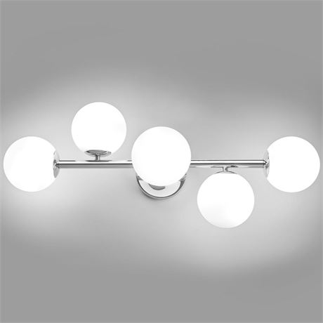 Bathroom Vanity Lights, Mid Century Modern 5-Light Bathroom Light Fixtures,