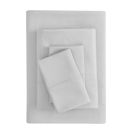 Mainstays Super Soft Brushed Microfiber Bed Sheet Set, Light Silver Gray, Full,