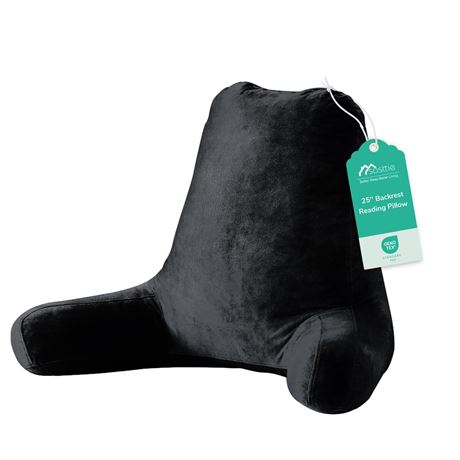Sasttie 25-inch Reading Pillows for Sitting in Bed Adult, Jumbo Velvet Back