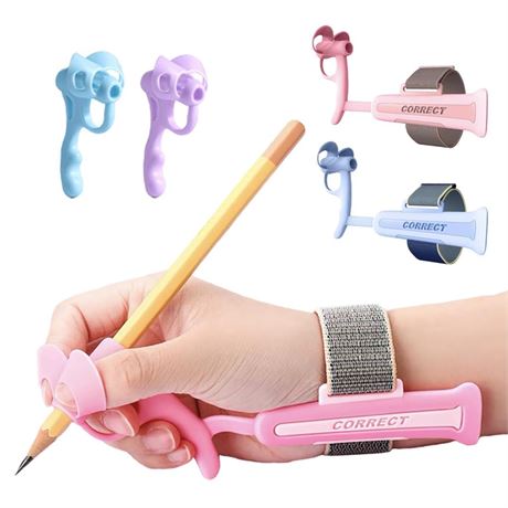 Upgraded Pencil Grips for Kids Handwriting (Pen Grip Correction) (Fixed Fingers