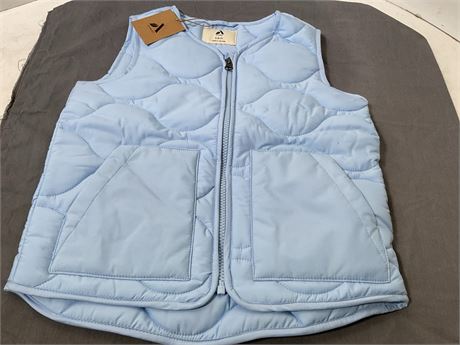 Meikulo Zip Up Puffer Vest Kids Stand Collar Quilted Gilet Sleeveless Jackets