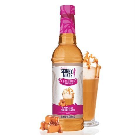Jordan's Skinny Mixes Sugar Free Caramel Macchiato Syrup, 25.4 Fl Oz
