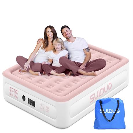 Luxury Air Mattress Queen with Built in Pump, 18'' High Double Blow Up