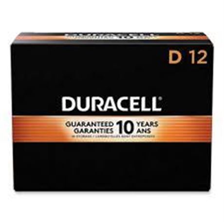 Duracell Coppertop D Batteries, 10 Count Pack, D Battery with Long-lasting