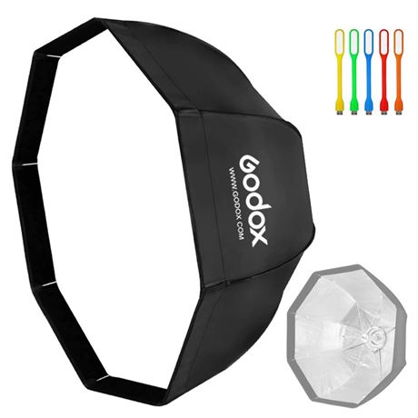Godox SB-UE 47.5"/120cm Octagon Softbox Kit, Octa Foldable Umbrella Softbox,