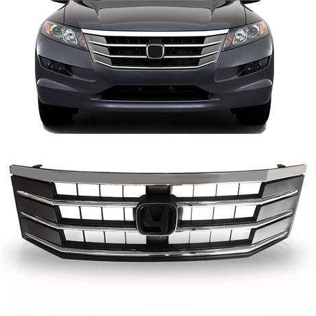 PartsFlow Front Bumper Grille Upper Mesh Grill Chrome For 2010 2011 Honda