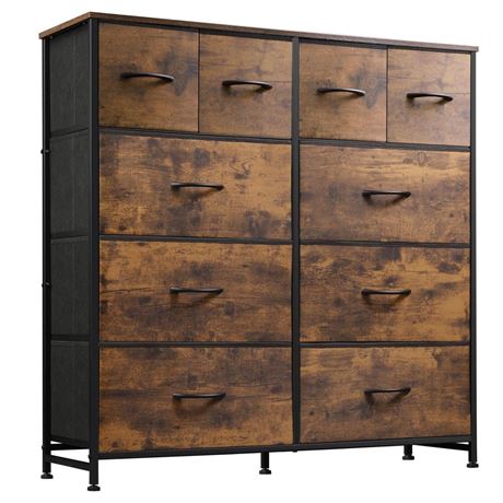 WLIVE Dresser for Bedroom with 10 Drawers, Wide Fabric Dresser for Storage and