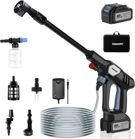 Vagueior Cordless Pressure Washer, 950PSI Portable Power Washer,with 21V 4.0AH