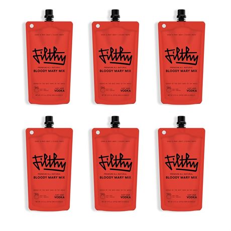 Filthy Bloody Mary Mix, Premium Cocktail Mixer, All-Natural, Travel Friendly
