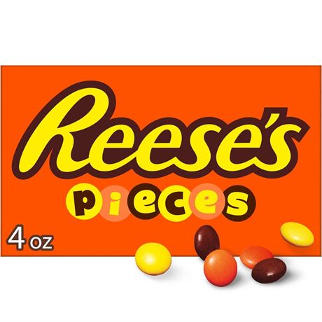 Reese's Pieces Peanut Butter in a Crunchy Shell Candy, Box 4 oz/ 4 boxes