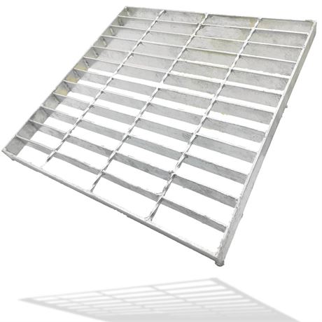 Galvanized Steel Drain Grate, 16x16 Outdoor Drain Cover, B125 Class Channel