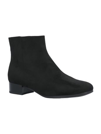 Time and Tru Women's Faux Suede Ankle Boots, Wide Width, size 8
