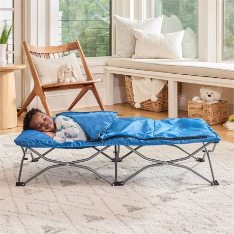 Regalo Deluxe My Cot Extra Long Portable Toddler Travel Bed with Sleeping Bag