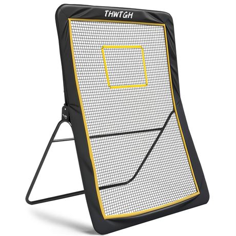 Upgraded 5x7 Feet Lacrosse Rebounder for Backyard, Volleyball Rebounder Net wit