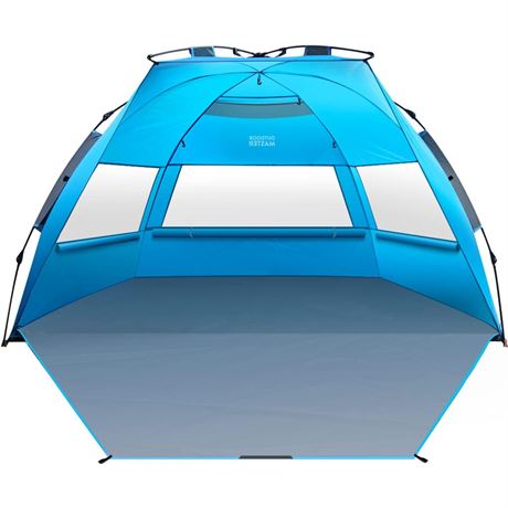 OutdoorMaster Pop Up Beach Tent for 4 Person - Easy Setup and Portable Beach
