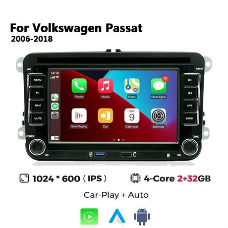 For VW Volkswagen Passat 2006-2018 Car Stereo Radio Carplay Android Touch Screen