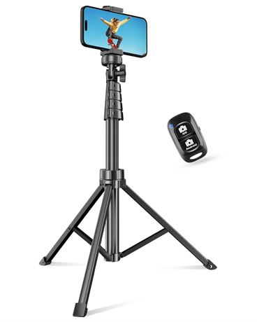 SENSYNE 62" Phone Tripod & Selfie Stick, Extendable Cell Phone Tripod Stand