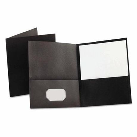 Oxford Twin-Pocket Folder  Embossed Leather Grain Paper  0.5  Capacity  11 X