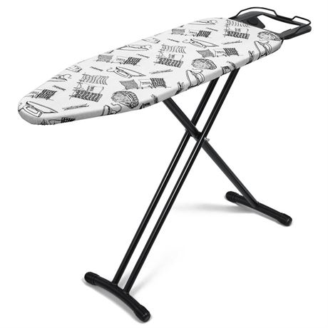 Duwee 12"x36" Ironing Board with Heat Resistant Cover and Thicken Felt Pad,