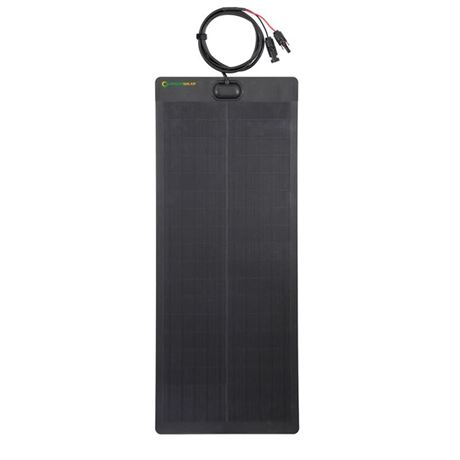 50W Flexible Solar Panel, Full Black ETFE Waterproof Lightweight with Highest