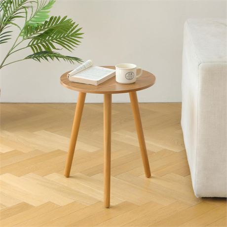 AWASEN Round Side Table, Small End Table for Living Room, Modern Accent Table