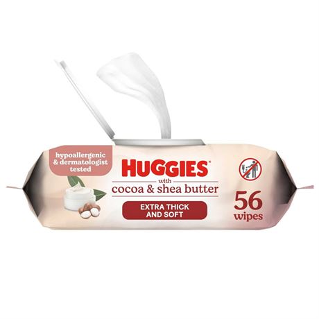 Huggies Sensitive Skincare Baby Wipes with Cocoa & Shea Butter, 1 Flip-Top