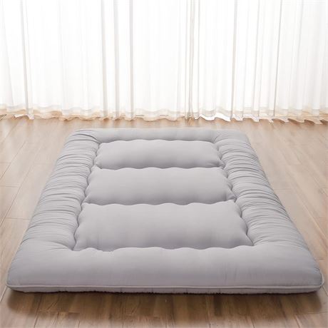 Japanese Floor Mattress, Futon Mattress with Portable Storage Bag, Roll Up