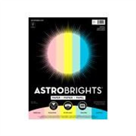 Astrobrights Sprinkle 8.5" X 11" Color Copy Paper, 24 Lbs., Assorted Colors,