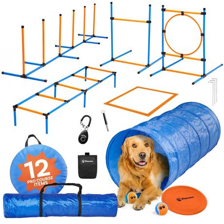 Dog Agility Course Backyard Set, Dog Agility Equipment, Dog Obstacle Course